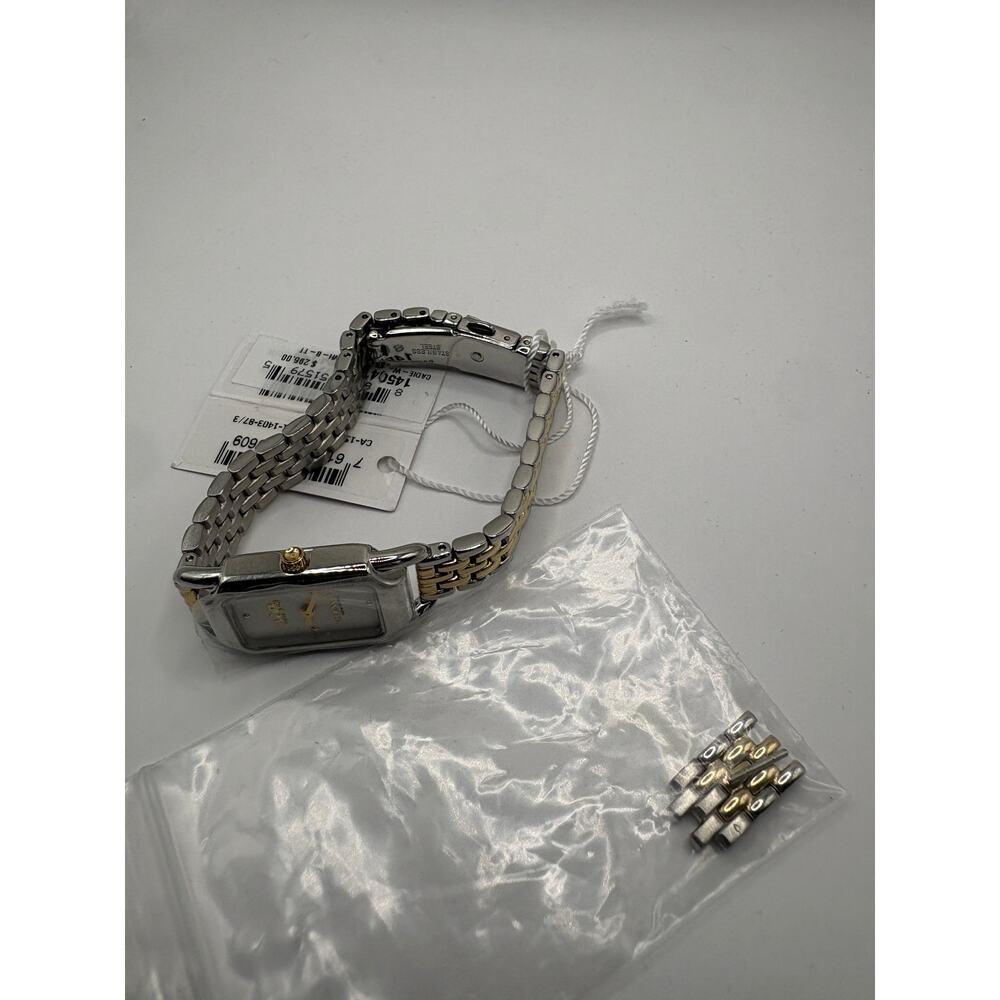 Coach New York Cadie Women Watch Two-Tone Bracelet Slim Rectangular As Is Silver - Picture 8 of 8